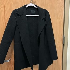 THEORY OPEN FRONT COAT IN CASHMERE & WOOL